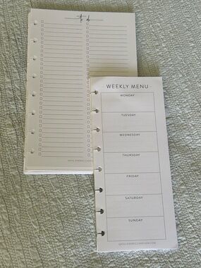 Weekly Menu & To-Do Planner Refill Pages-8 Disc